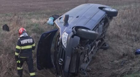 FOTO. Un tânăr din Galați a provocat un accident în Sânmihaiu Almașului