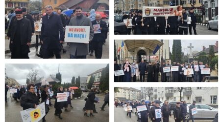 FOTO. Numeroși credincioși au participat Marșul pentru Viață în Jibou