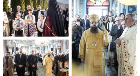 FOTO. De 8 Martie, sărbătoare mare la biserica din Tihău. Episcopul Benedict a slujit în comunitate