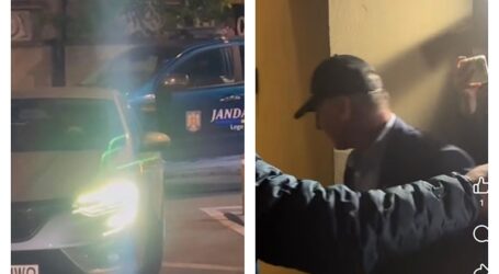 VIDEO. Dinu Iancu-Sălăjanu a ajuns la DNA Cluj la ora 21:30 – a fost însoțit de o mașină de Jandarmerie