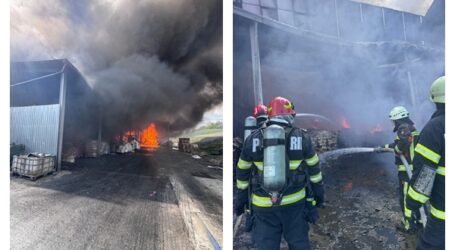 Pompierii au stabilit cauza incendiului de la Șeredeiu. Cum a luat foc fabrica de săpun