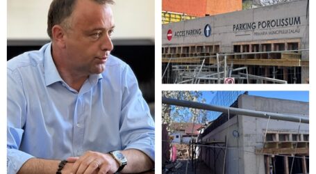 FOTO. Lucrările la noul parking etajat din Zalău, aproape finalizate
