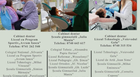 Cele trei cabinete stomatologice școlare de pe raza municipiului Zalău vor funcționa și în perioada vacanței de vară