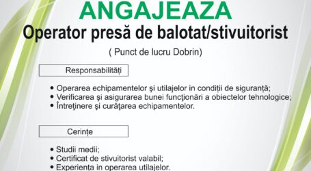 Brantner angajează operator presă de balotat/stivuitorist