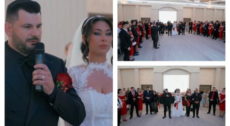 VIDEO. Momentul care a oprit petrecerea de nuntă pentru câteva clipe: omagiul lui Vlad Pașcalău pentru tatăl său: „din Ceruri a vărsat o lacrimă de dor, de iubire”