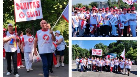 FOTO. Cadrele medicale din Sălaj protestează la București în fața Guvernului