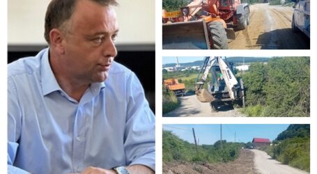 FOTO. Legătură nouă între Zalău și Crișeni. Citadin lărgește și asfaltează strada