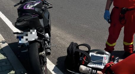 FOTO. Eveniment rutier pe centura Zalău – o tânăra motociclistă de 18 ani a ajuns la spital