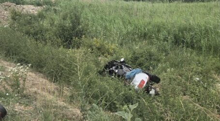 FOTO. Accident în Poarta Sălajului – un motociclist a ajuns la spital