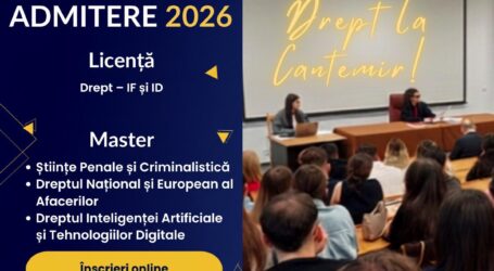 Alege Facultatea de Drept din cadrul Universității Creștine „Dimitrie Cantemir”! Înscrierile continuă până pe 28 iulie