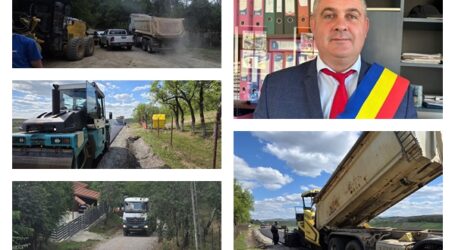Se schimbă fața comunei Bănișor. Numeroase străzi din comună, în plin proces de asfaltare