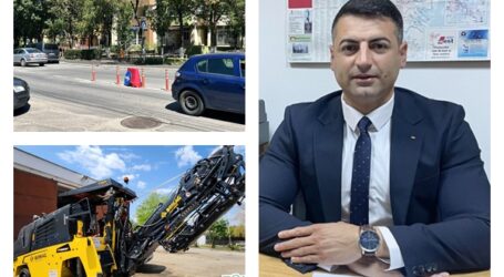 Noul utilaj de la Citadin intră în acțiune. Încep lucrările de asfaltare pe strada Tudor Vladimirescu, apoi Andrei Șaguna și Kossuth