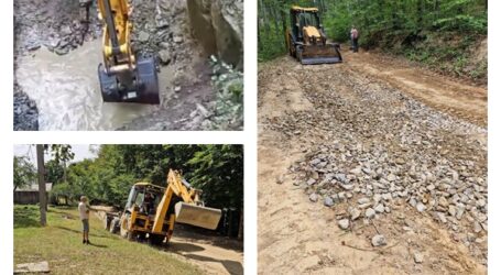 Primăria Marca a curățat izvoarele din cătunul Marca Hută și a reabilitat drumul de acces DC95