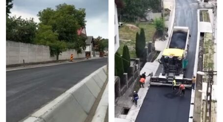 Continuă munca pentru modernizarea Șimleului. Asfalt nou pe o importantă stradă din oraș