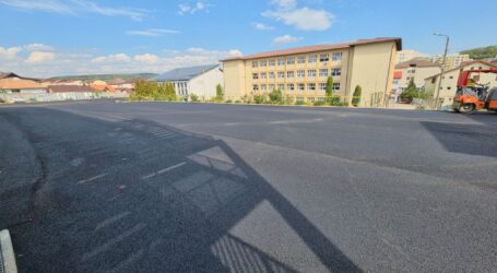 Curtea Școlii Gimnaziale „Mihai Eminescu” din Zalău, asfaltată de Citadin