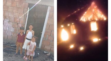 VIDEO. O familie cu 3 copii a rămas fără nimic, după ce un incendiu devastator le-a mistuit casa