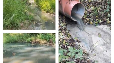 FOTO. Dosar penal într-un sat din Sălaj, după ce stația de epurare a deversat în vale