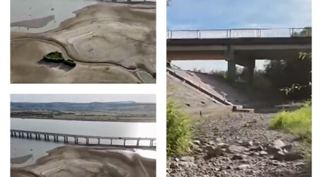 VIDEO. Imagini DRAMATICE în zona Marca – Bihor. Râul Barcău a secat, iar lacul de acumulare a ajuns la un minim istoric