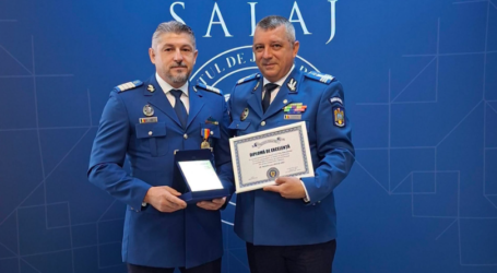 Momente pline de emoție pentru Dan Chiș la sediul Jandarmeriei Sălaj. După o carieră de excepție, a venit momentul trecerii în rezervă
