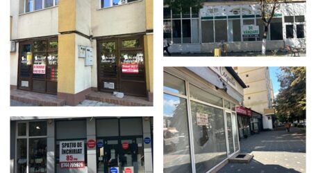 FOTO. Tot mai multe spații comerciale de pe bulevardul din Zalău sunt goale, scoase la închiriere sau vânzare