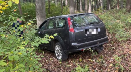 FOTO. ULTIMA ORĂ! Un șofer rupt de beat a ajuns cu mașina în pădure pe Meseș