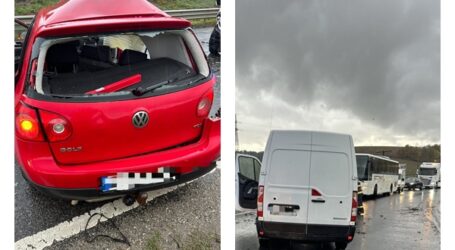 FOTO. Accidentul dintre Șimleu Silvaniei și Nușfalău, provocat de o tânără șoferiță care a pierdut controlul volanului