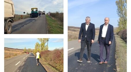 Lucrări de refacere a drumului județean DJ 110A, după alunecările de teren de pe tronsonul Guruslău – Archid – Coșeiu