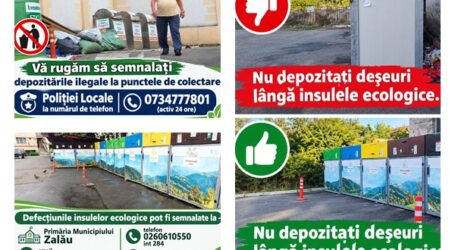Brantner, apel către zălăuani: „împreună menținem orașul curat!” Deșeurile abandonate lângă insulele ecologice, sancționate cu amenzi de până la 2.500 de lei