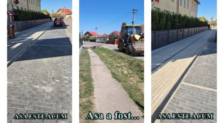 Schimbare de imagine în fața școlii din Marca! Zona a fost transformată complet cu parcare modernă, stație de autobuz și gard nou
