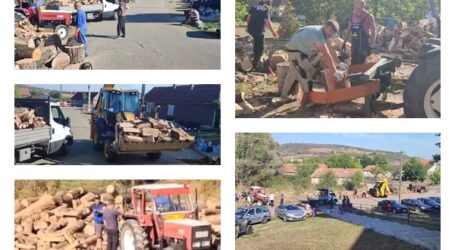 VIDEO. AȘA DA! O comunitate unită în jurul școlii. Zeci de localnici, primarul și directorul au pus mâna la treabă pentru ca elevii să aibă căldură toată iarna