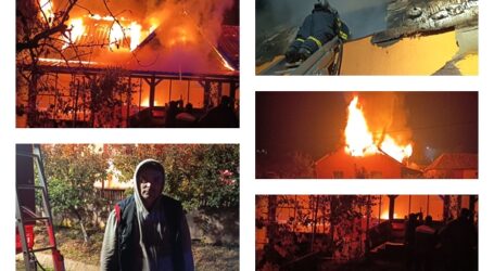 Incendiu devastator la o casă din Chieșd. Localnicii, mobilizare exemplară pentru a da o mână de ajutor